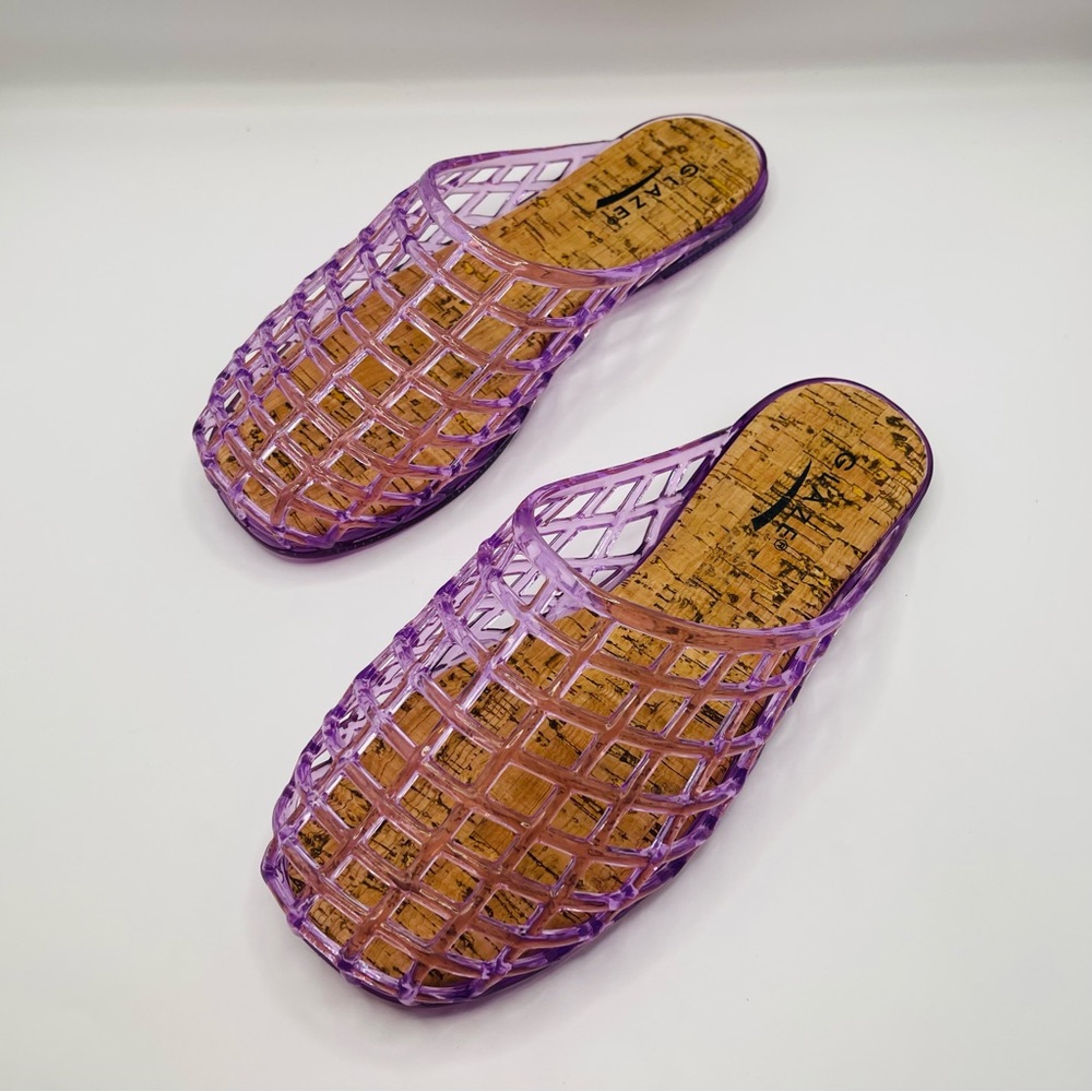 Glaze Purple Transparent Woven Slip-On Mule - Picture 3 of 4